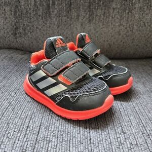 Adidas Kids Toddler Black and Red Sneakers